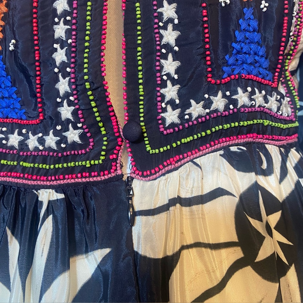 FARM Rio Black and White Cerrado Sky Maxi Dress Mid. Sz L NWT - Picture 8 of 12